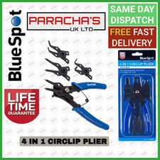 Bluespot Circlip Snap Ring Pliers Internal External Bent Straight 4 in 1 Plier