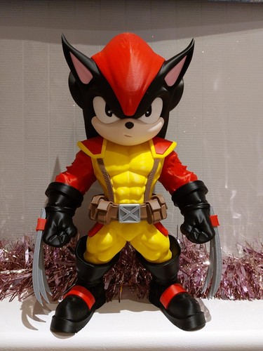 Dark hedgehog with wolf - wolf, mix