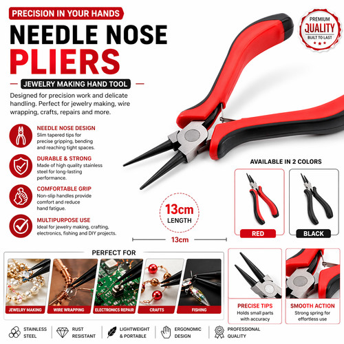 Round nose pliers - round, 13cm