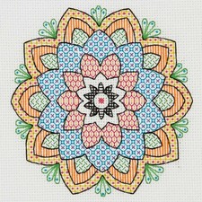 Anchor Counted Cross Stitch & Blackwork Kit Mandala