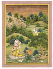 Mughal Miniature Painting Of