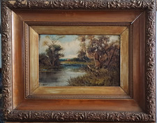 Antique oil painting on canvas