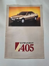 Original Peugeot 405 Sales Leaflet/Poster Oct 1987 RARE Collectors Item