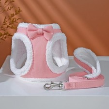 Warm fleece small dog - warm, harness