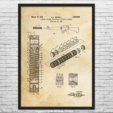 Rifle Silencer Patent Wall