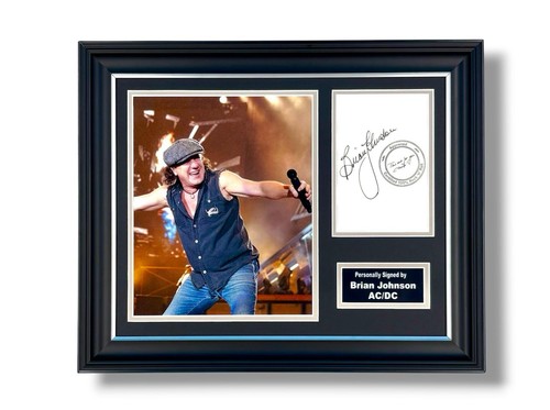Brian johnson signed photo - signed,