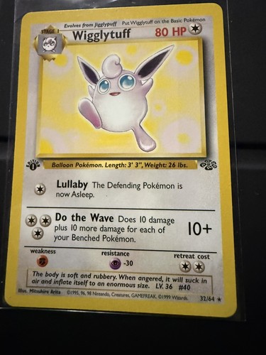 Wigglytuff 1st edition rare - wigglytuff,