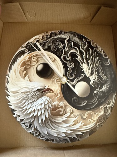 Yin and yang dragon - yin,
