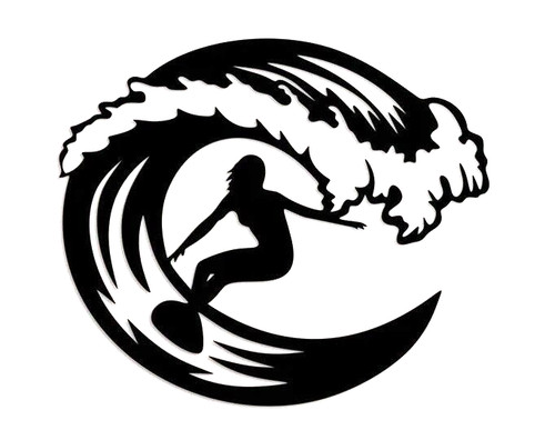 Large surfer girl surf - large,