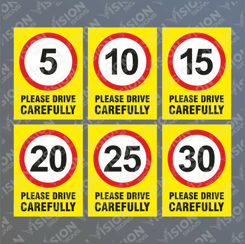 Speed limit signs stickers - limit,