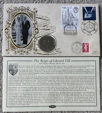 1993 Gibraltar Crown In FDC Edward VIII Diamond Anniv Numbered COA Ltd Edition