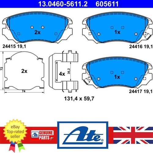 Brake pad set for chevrolet - for,