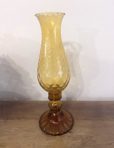 Amber glass antique - , candle