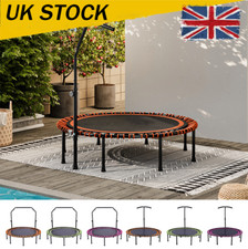 Pro Trampoline Set 3.2-4.2FT Polygon Round Outdoor Indoor Exercise Play w/Handle