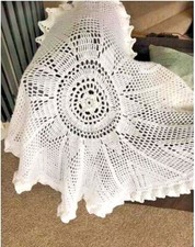 0500 Crochet Baby's Circular Shawl 125cm Dia. DK - Vintage Pattern Copy