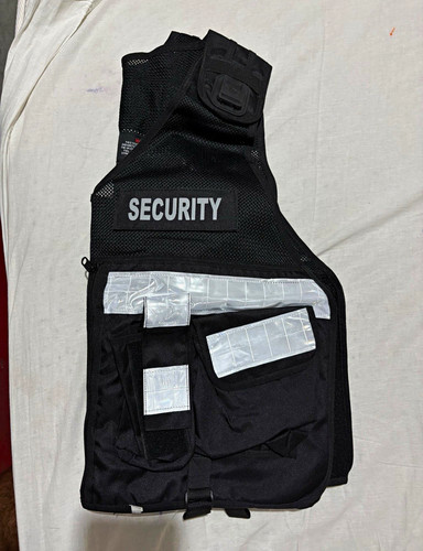 Black security vis - security, hi-vis