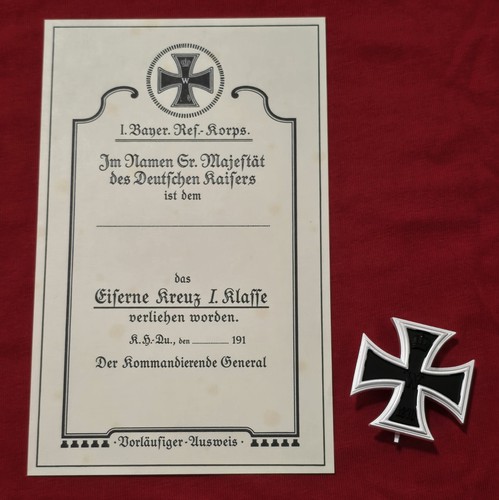Wwi imperial german iron - iron, cross