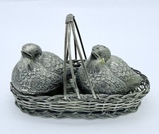 Vintage Silver Plated Birds In
