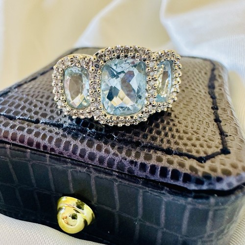 9ct gold aquamarine and - 9ct,