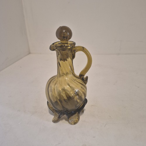 Vintage amber hand blown - amber,
