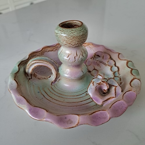 Vintage ceramic chamberstick - vintage,