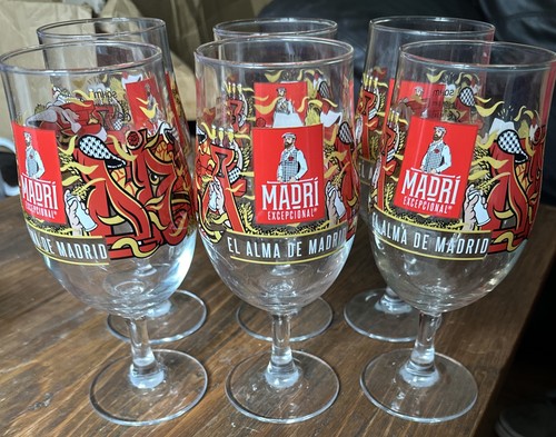 Set six madri pint glasses - madri,