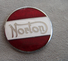 Scarce NORTON motorcycle LARGE biker motorbike enamel pin badge 35 mm 1960s