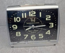 Tavistock And Jones Super Silent Quartz Alarm Clock Glow In the Dark Vintage
