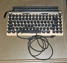 Typewriter Keyboard 83 Keys Vintage Wireless Mechanical with Metal Round UK