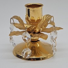 Crystal Temptations Candle Holder Figurine 24k Gold Plated With Crystals