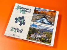 2 x 1000 Piece Jigsaw Puzzles: Lake District - Ashness & Dove Cottage