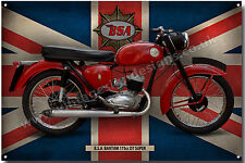 BSA BANTAM D7 SUPER MOTORCYCLE METAL SIGN - OFFICIALLY LICENSED B.S.A PRODUCT. 