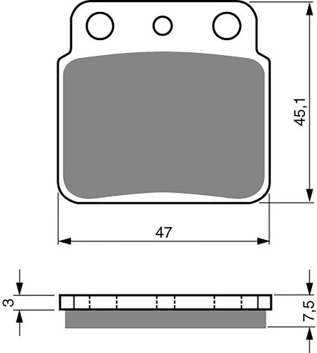 Brake disc pads rear - pads, goldfren
