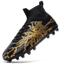 Kids Soccer Cleats Boys Girls Training Football Cleats Youth High-top Soccer ...
