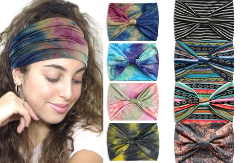Tie dye hippie headband women - tie,