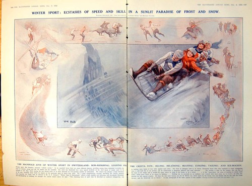 Print winter sport school - winter,