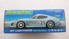 Scalextric C3472 GT Lightning Solo Car (Blue) NEW