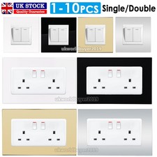 Single double socket switch - double,
