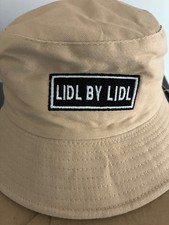 OASIS “LIDL BY LIDL  BUCKET HAT BEIGE    EMBROIDERED ONE SIZE FITS ALL