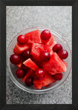 Red fruit bowl Framed Wall Art