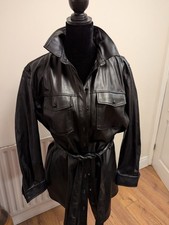 H&M vegan leather shacket L
