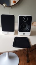 Q acoustics bookshelf speaker white gloss model  2010i