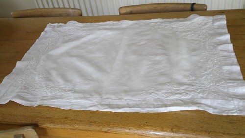 Vintage hand embroidered irish - hand,