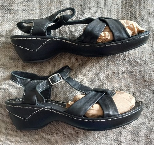 Ladies lotus black leather - black,
