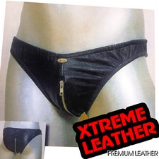 100% Real Leather Vintage Retro YFRONTS Jockstrap Gay Sexy Thong Underwear XS/XL