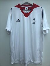 Team GB Adidas Shirt Sochi 2014 Olympics White Running Athletics Mens Large L