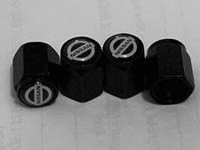 Black Set of 4 Valve dust Caps