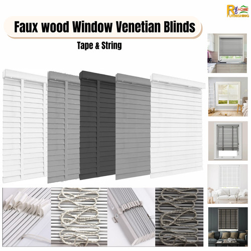 Faux wood wooden venetian
