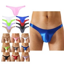Mens Thongs Pool Party Briefs G-string Thongs Underwear Smooth Panties Swimsuit