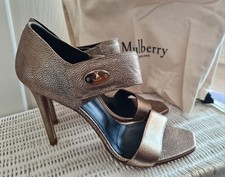 Stunning Mulberry Gold Leather Heels - Size UK 7 (eu 40) RRP £245